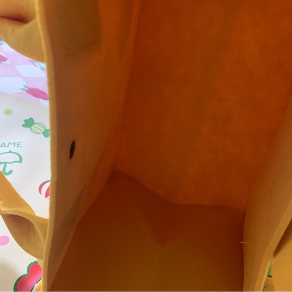 Storage Bin Design Purse with Giraffe Plush Button and Pompoms - Picture 6 of 9